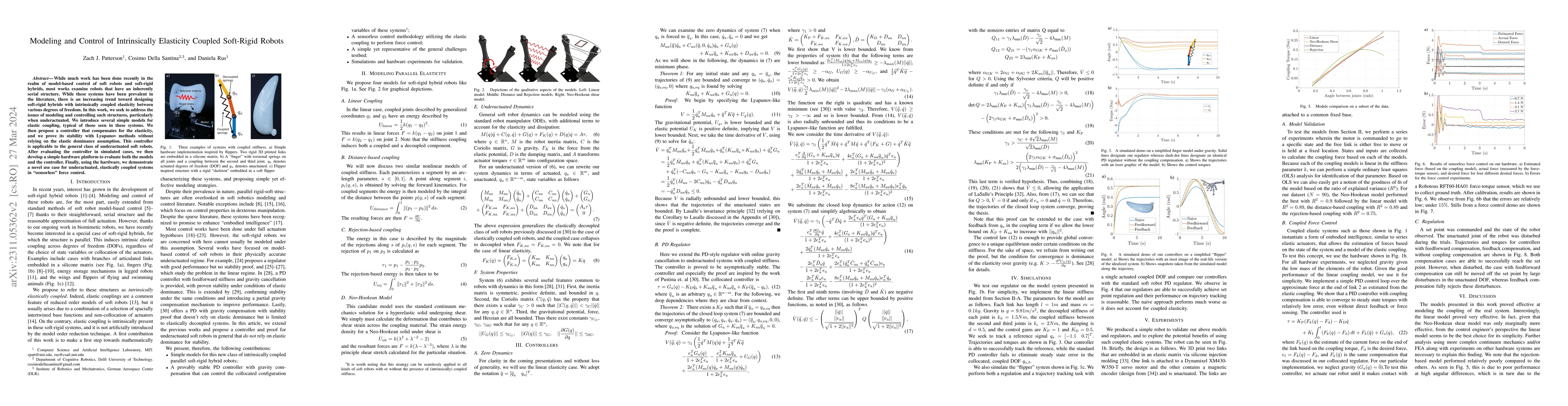 Thumbnail for Modeling and Control of Intrinsically Elasticity Coupled Soft-Rigid
  Robots