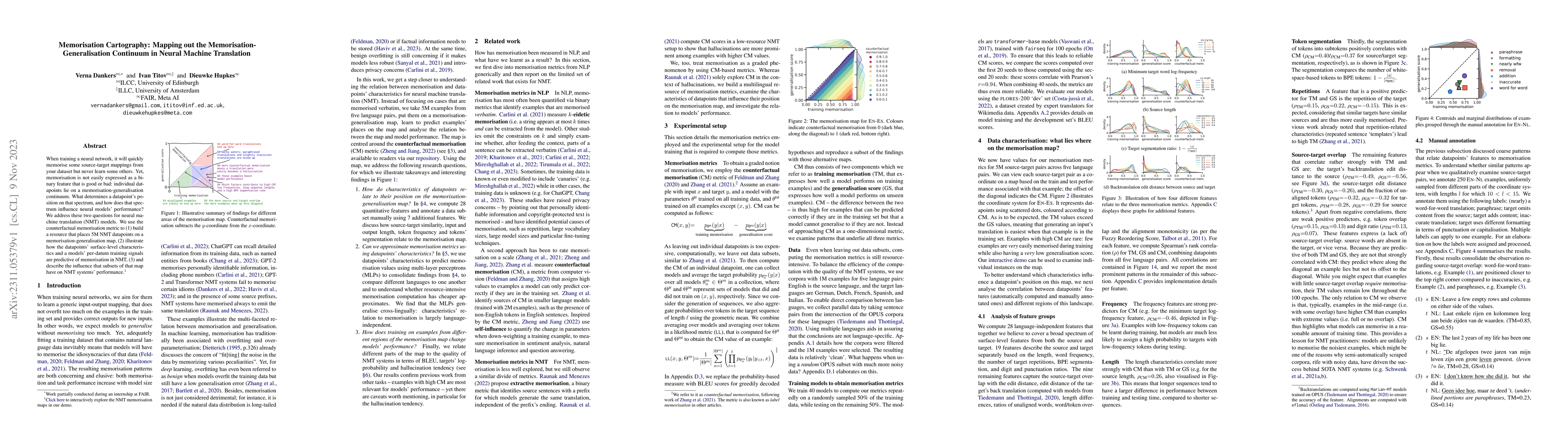 Thumbnail for Memorisation Cartography: Mapping out the Memorisation-Generalisation
  Continuum in Neural Machine Translation