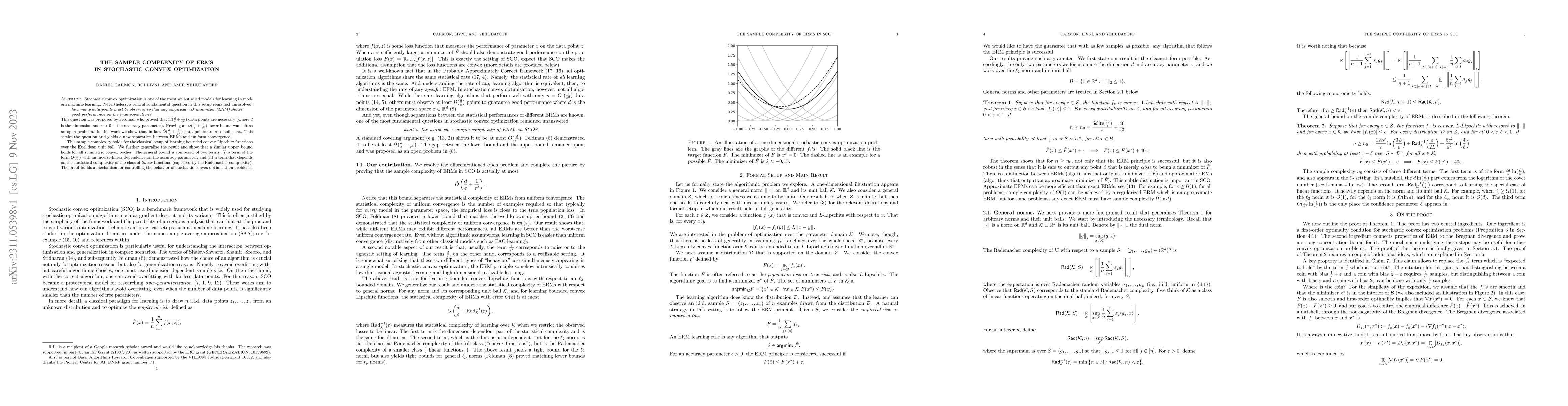 Thumbnail for The Sample Complexity Of ERMs In Stochastic Convex Optimization