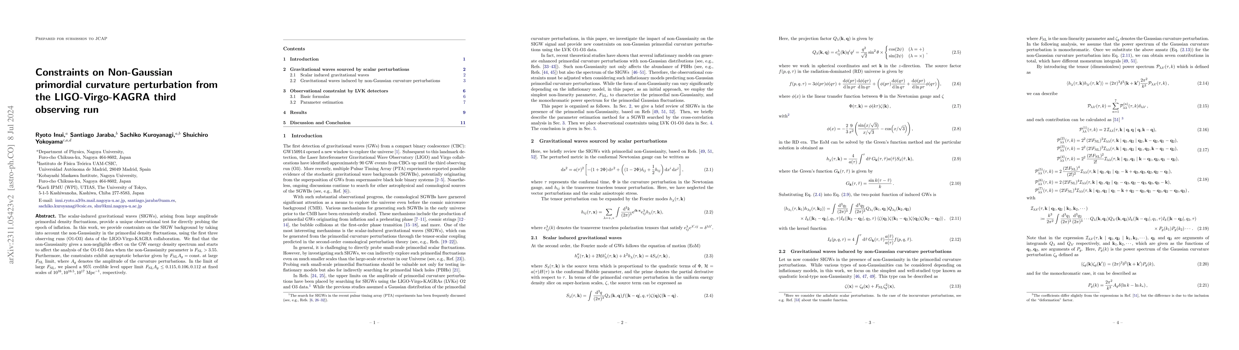 Thumbnail for Constraints on Non-Gaussian primordial curvature perturbation from the
  LIGO-Virgo-KAGRA third observing run