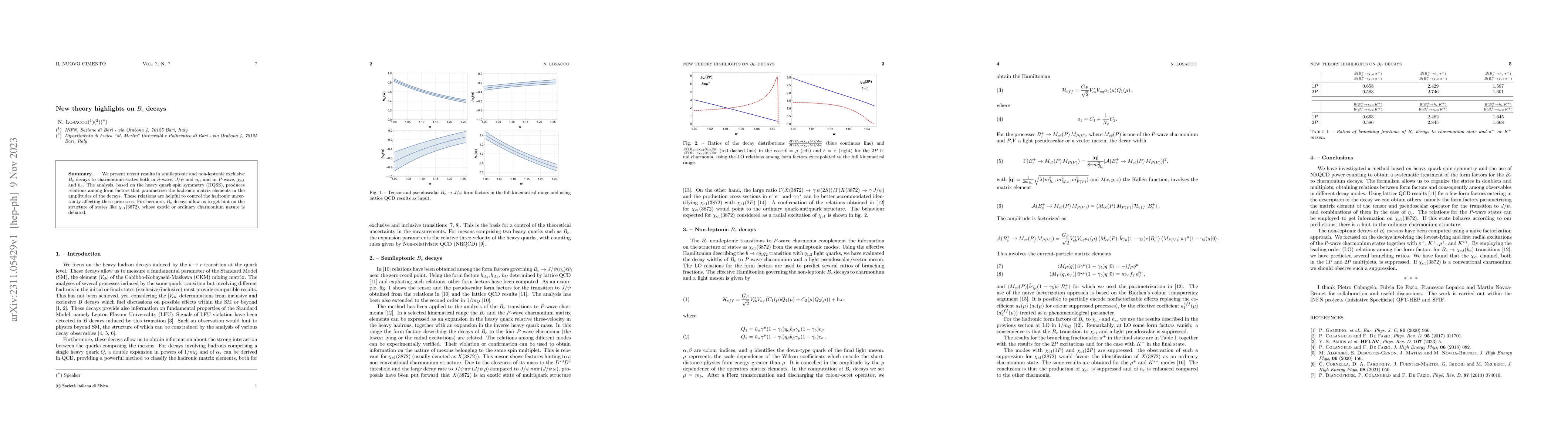 Thumbnail for New theory highlights on $B_c$ decays