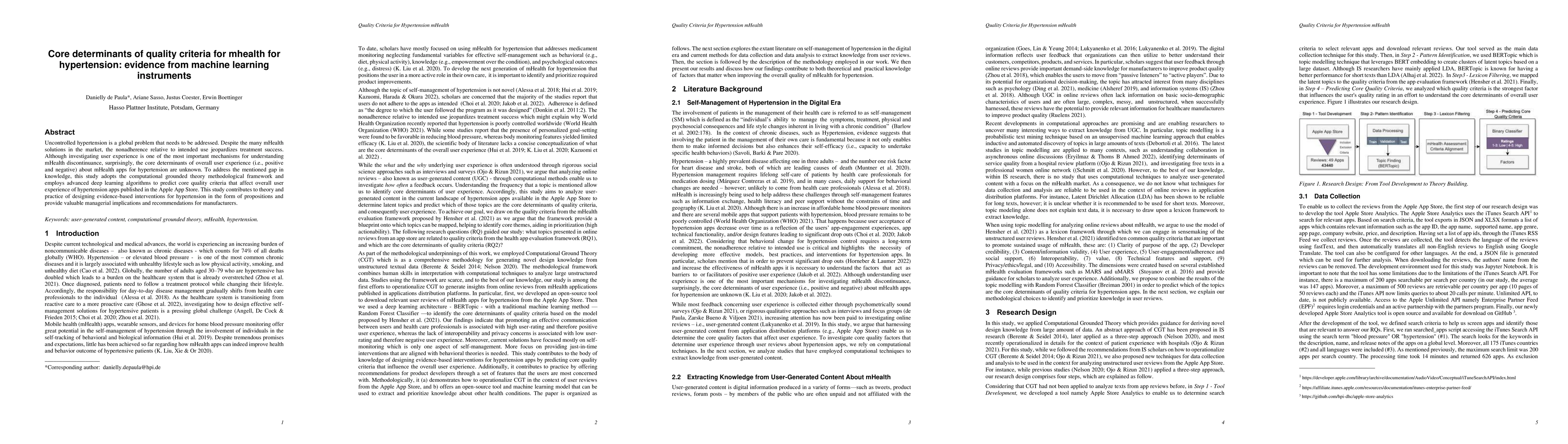 Thumbnail for Core determinants of quality criteria for mhealth for hypertension:
  evidence from machine learning instruments