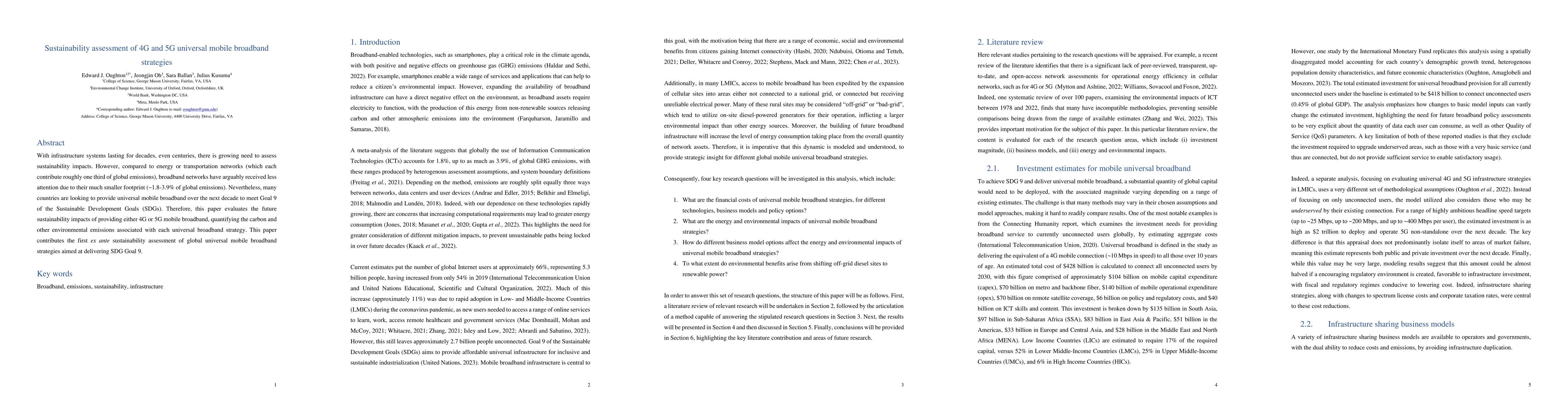 Thumbnail for Sustainability assessment of 4G and 5G universal mobile broadband
  strategies