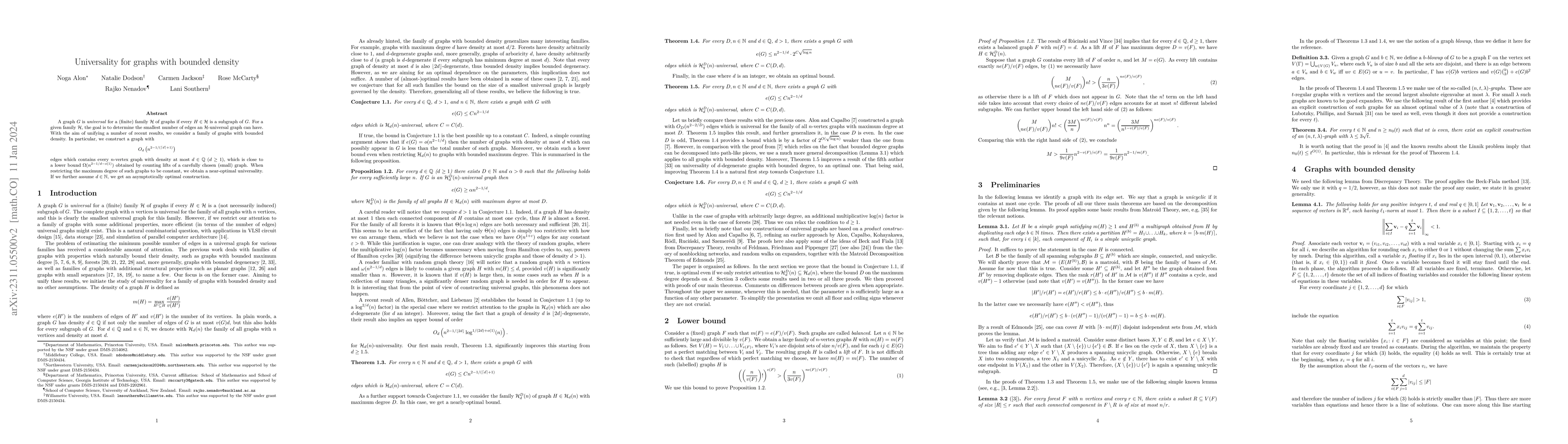 Thumbnail for Universality for graphs with bounded density