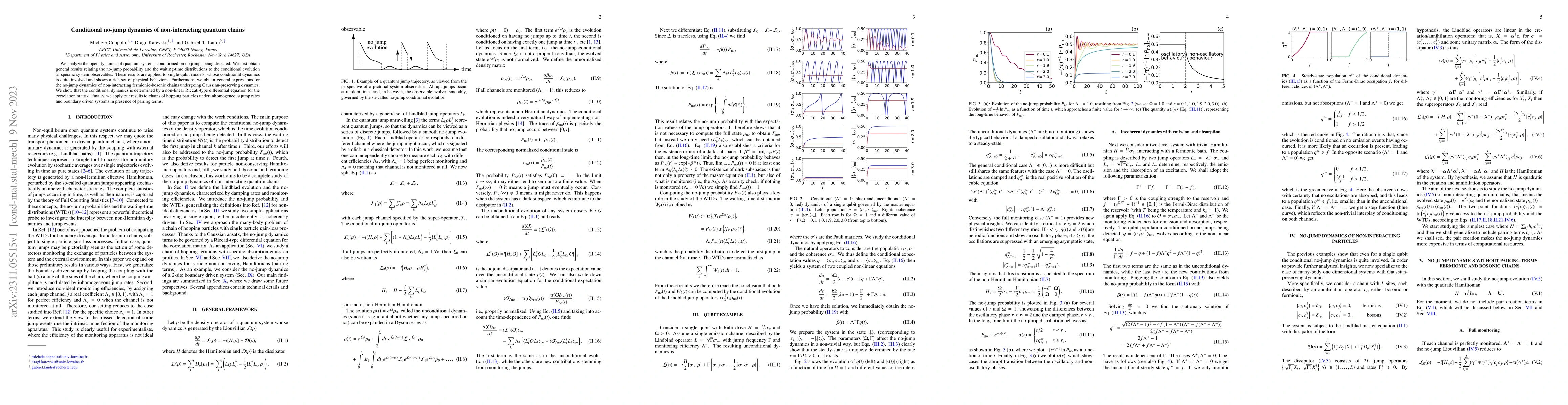 Thumbnail for Conditional no-jump dynamics of non-interacting quantum chains