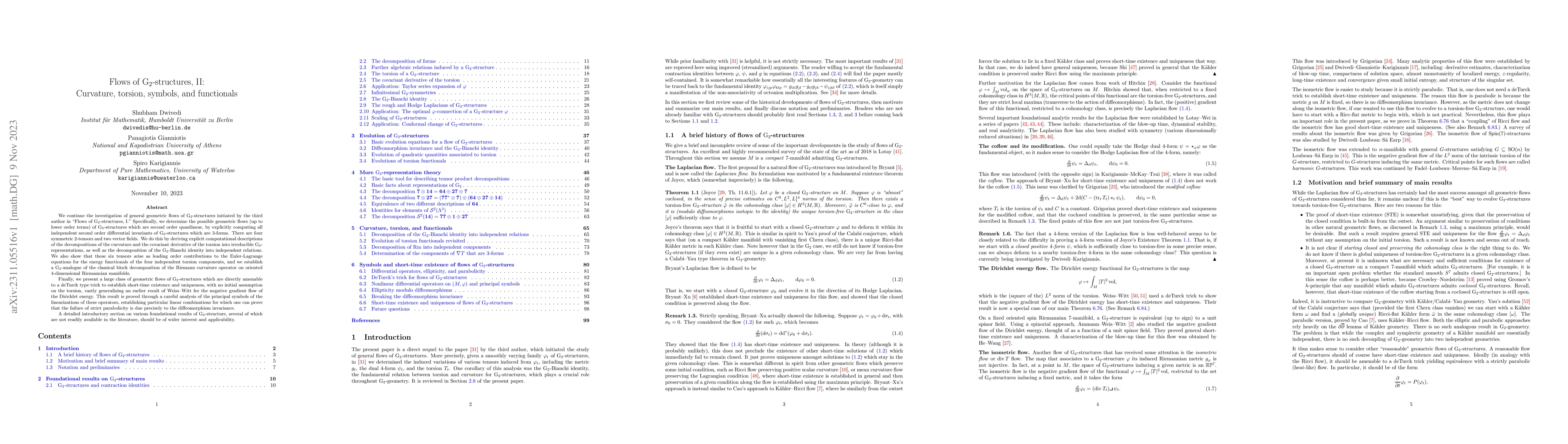 Thumbnail for Flows of $G_2$-structures, II: Curvature, torsion, symbols, and
  functionals