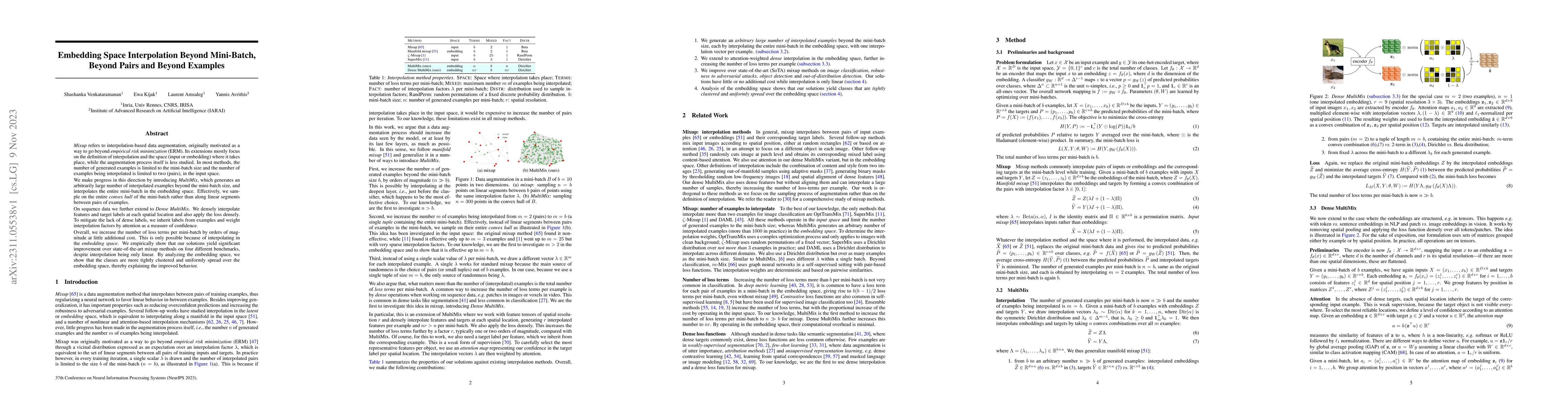 Thumbnail for Embedding Space Interpolation Beyond Mini-Batch, Beyond Pairs and Beyond
  Examples