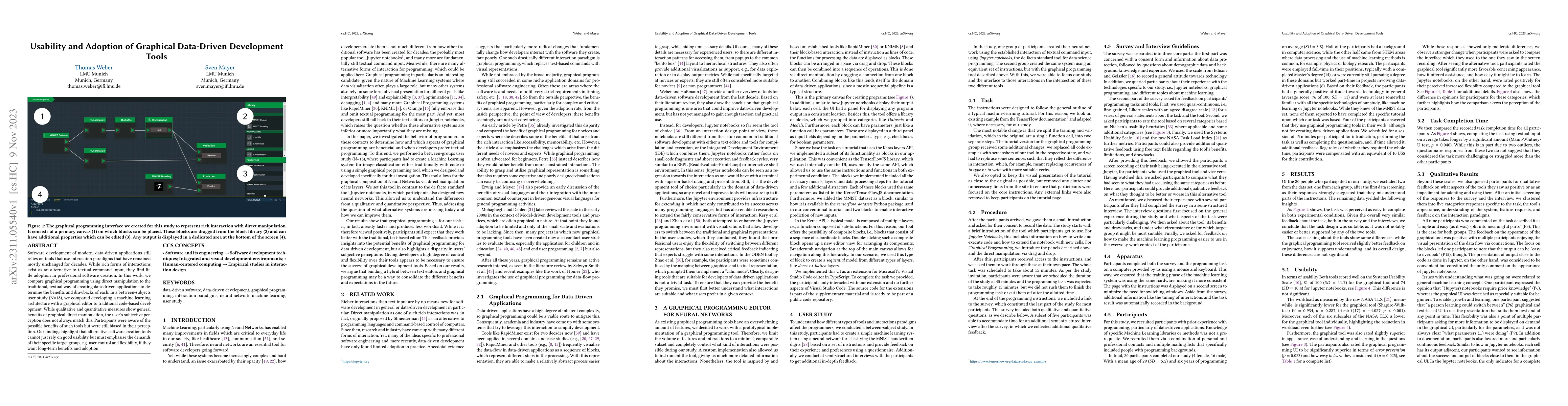 Thumbnail for Usability and Adoption of Graphical Data-Driven Development Tools