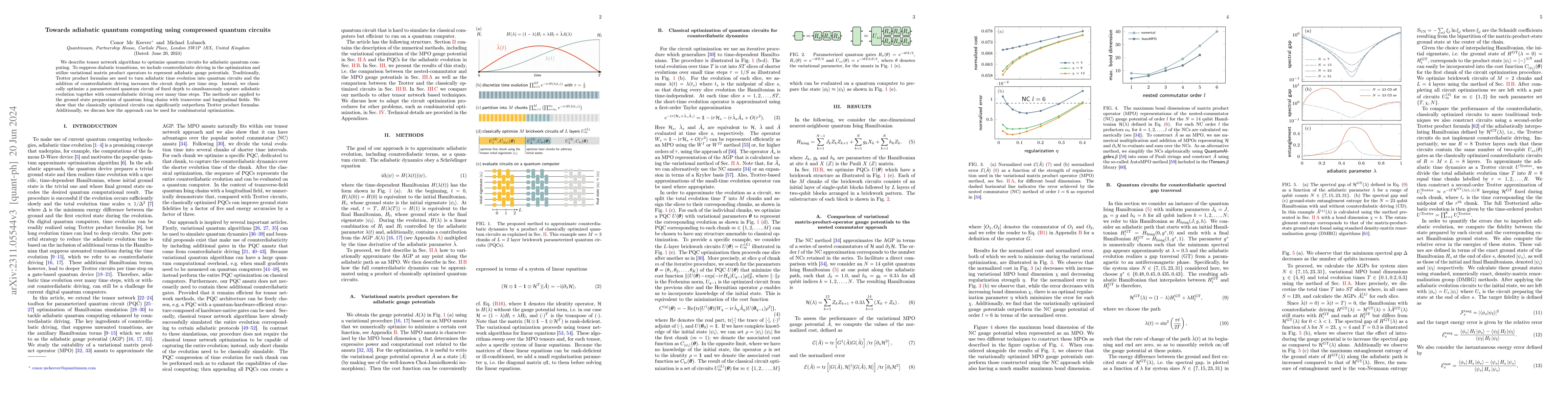 Thumbnail for Towards adiabatic quantum computing using compressed quantum circuits