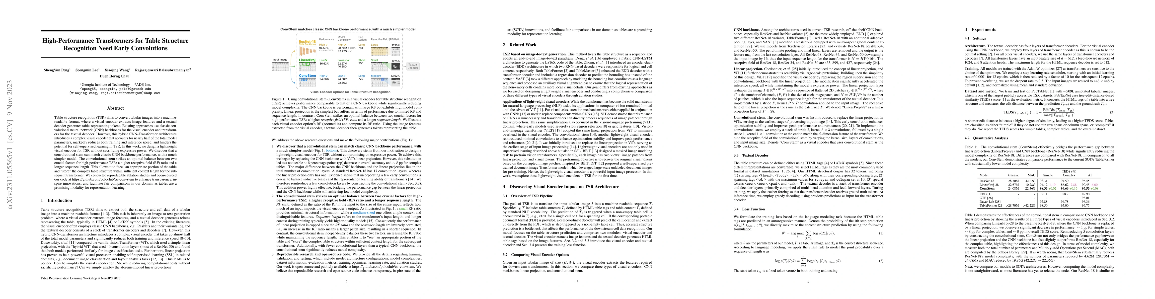 Thumbnail for High-Performance Transformers for Table Structure Recognition Need Early
  Convolutions