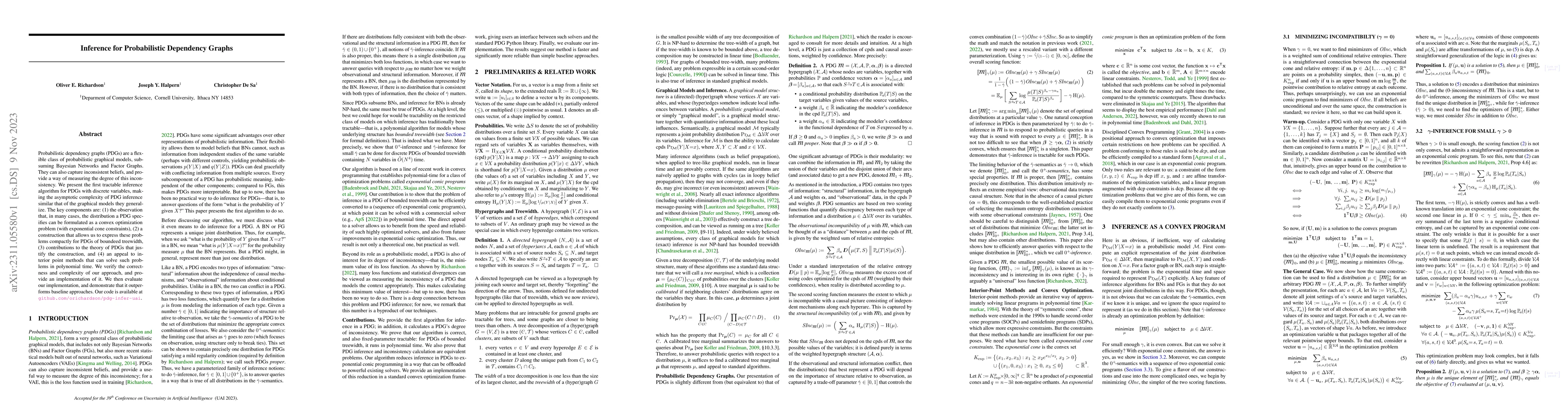 Thumbnail for Inference for Probabilistic Dependency Graphs