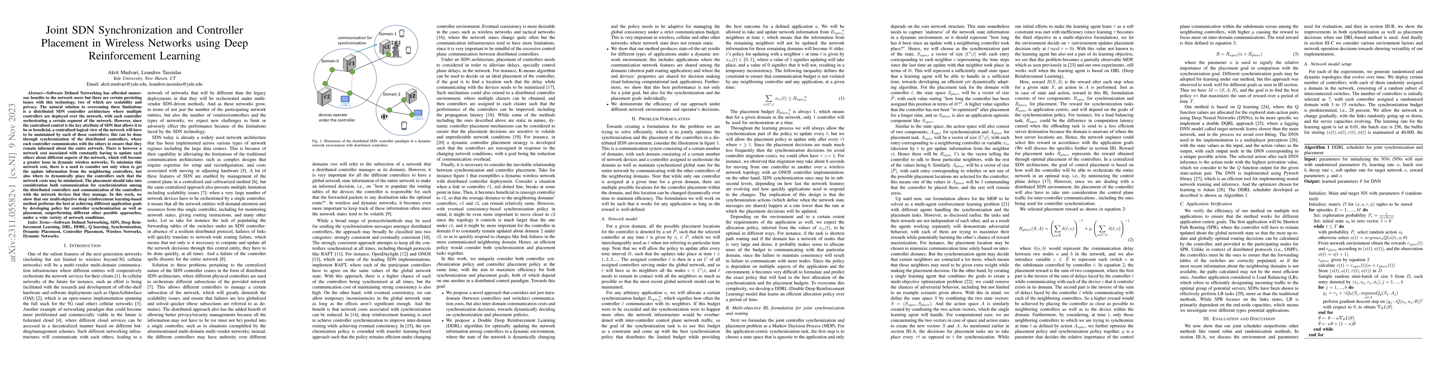 Thumbnail for Joint SDN Synchronization and Controller Placement in Wireless Networks
  using Deep Reinforcement Learning
