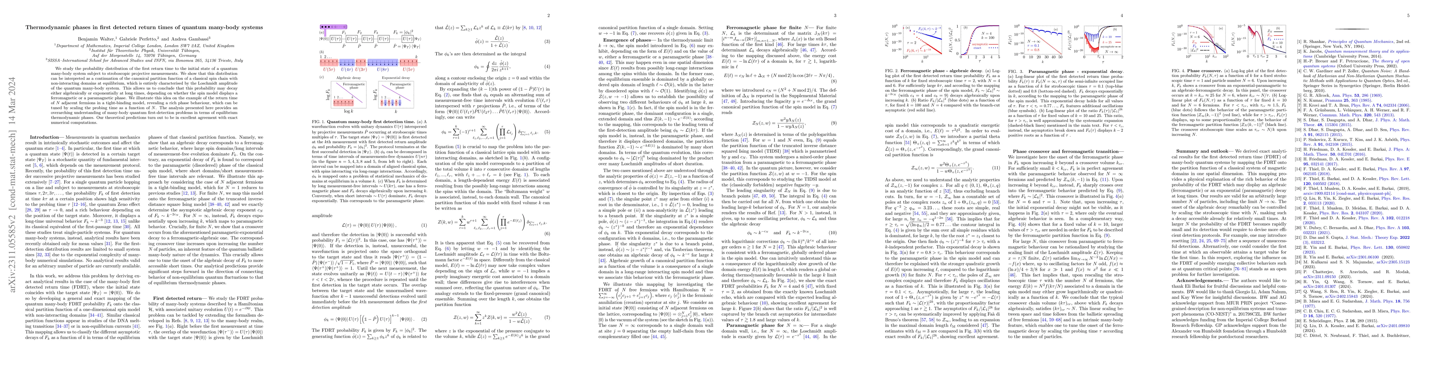 Thumbnail for Thermodynamic phases in first detected return times of quantum many-body
  systems