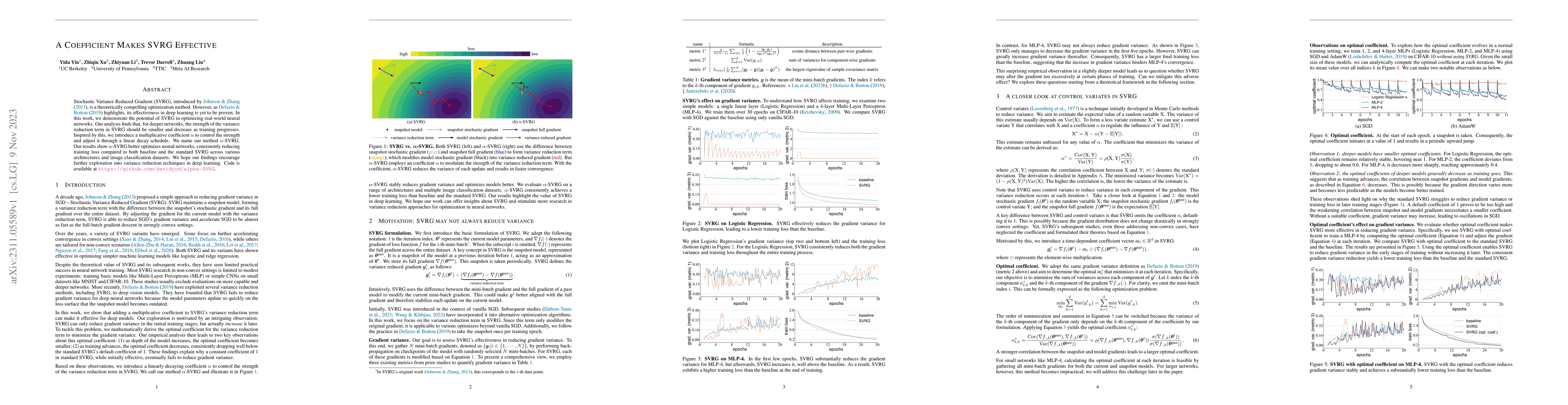 Thumbnail for A Coefficient Makes SVRG Effective