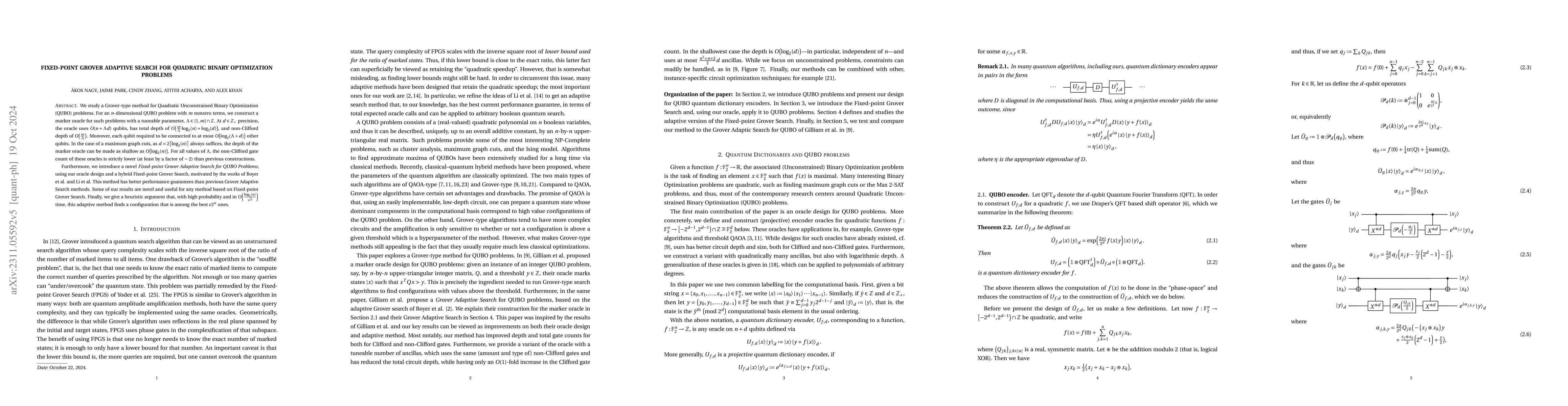 Thumbnail for Fixed-point Grover Adaptive Search for Binary Optimization Problems