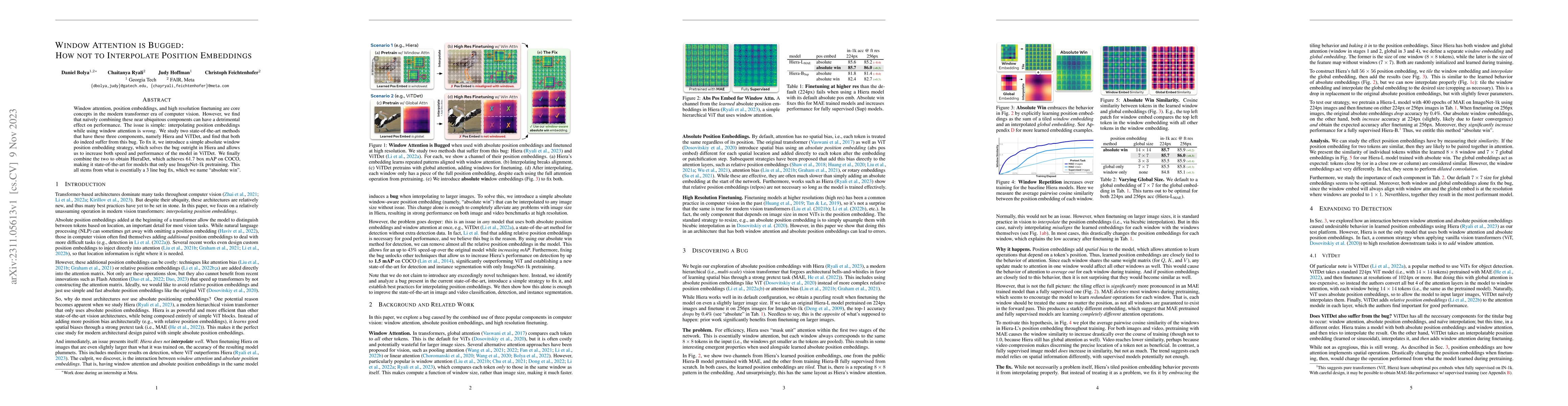 Thumbnail for Window Attention is Bugged: How not to Interpolate Position Embeddings