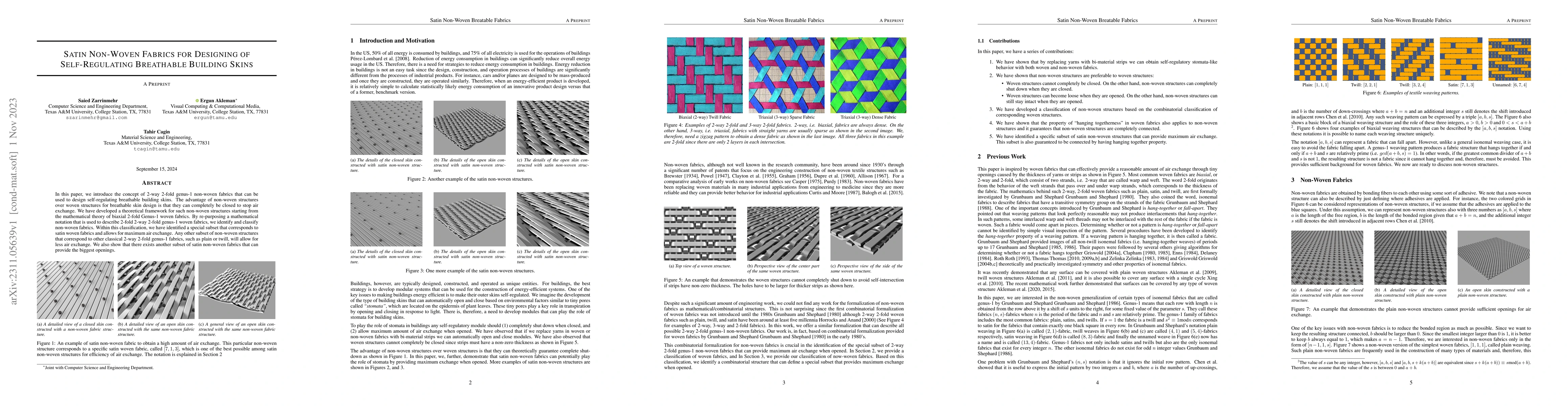 Thumbnail for Satin Non-Woven Fabrics for Designing of Self-Regulating Breathable
  Building Skins