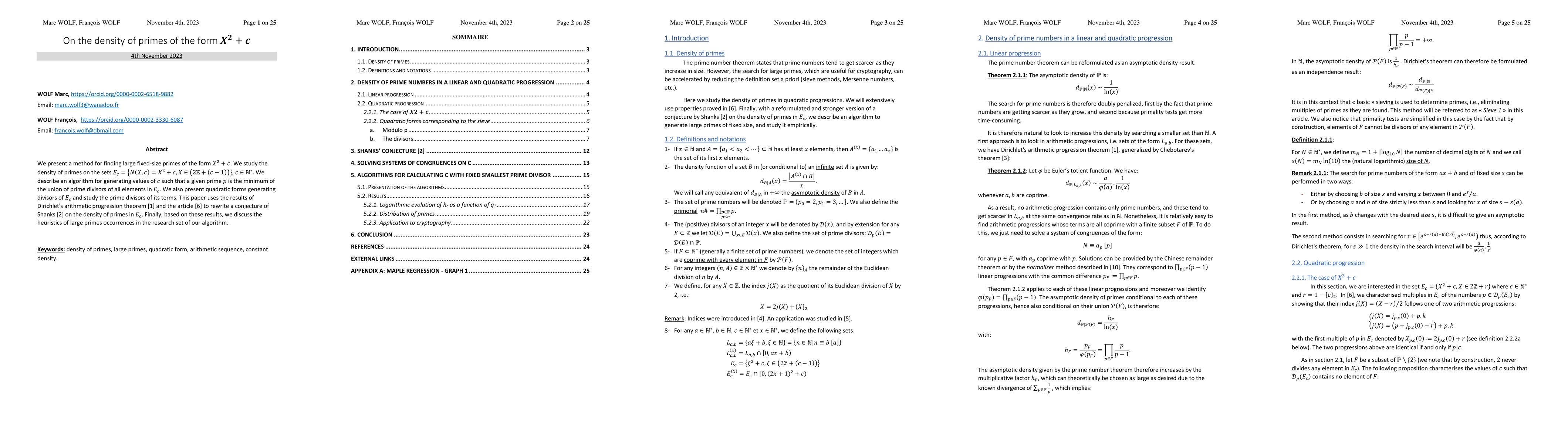 Thumbnail for On the density of primes of the form $X^2+c$