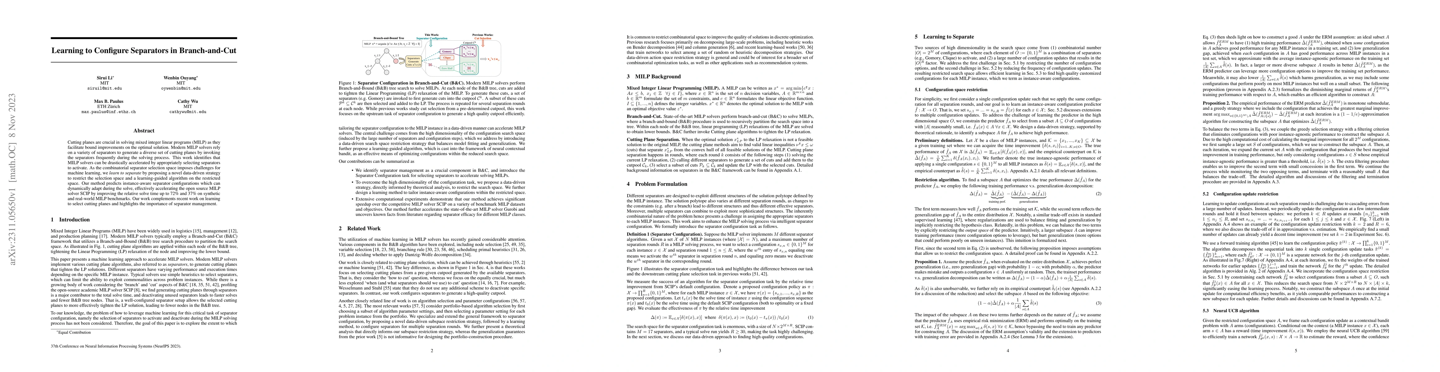 Thumbnail for Learning to Configure Separators in Branch-and-Cut