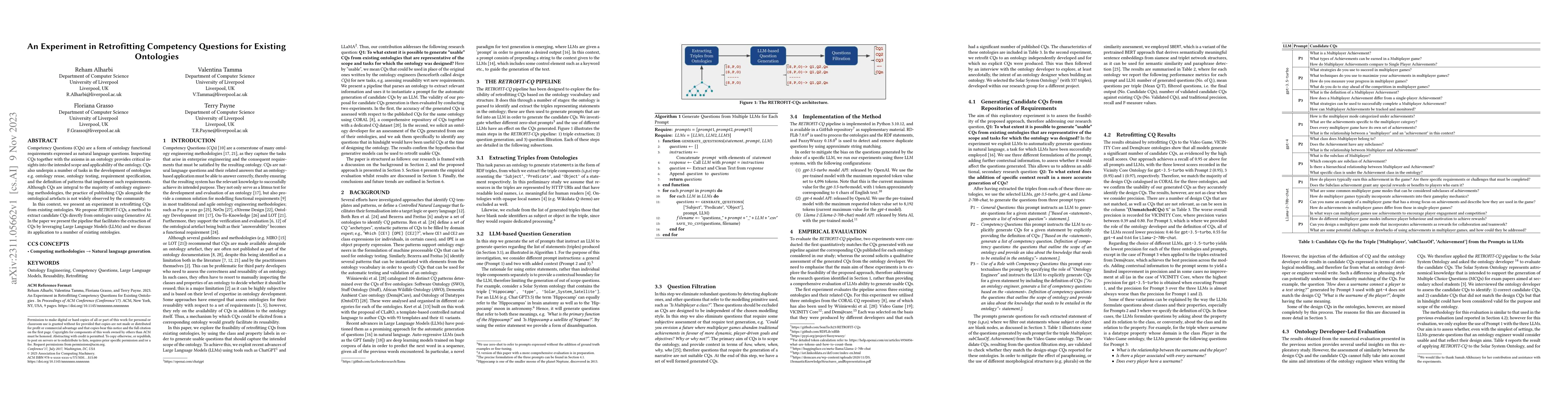 Thumbnail for An Experiment in Retrofitting Competency Questions for Existing
  Ontologies