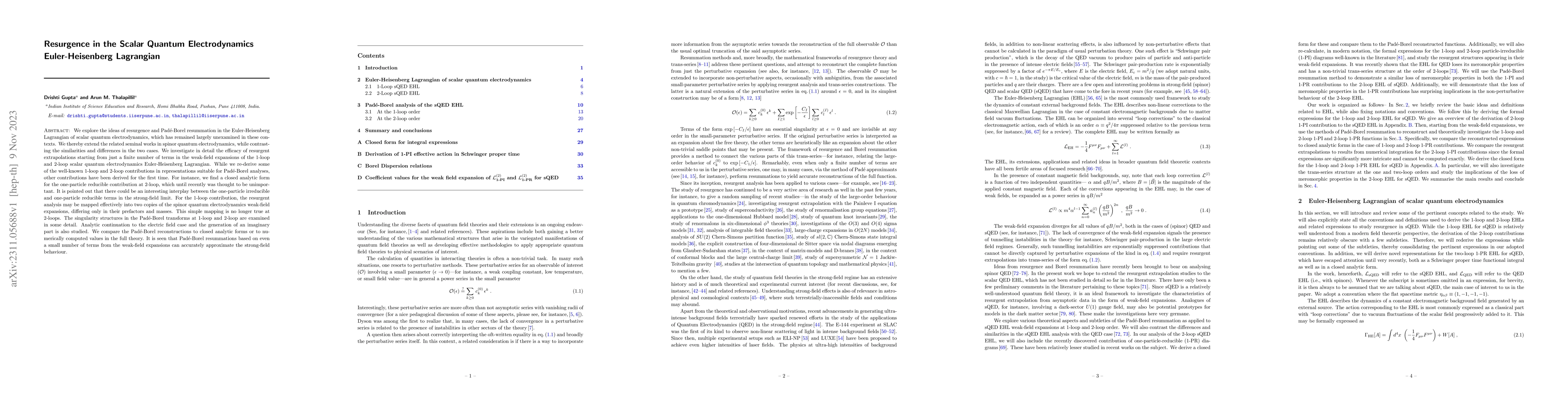 Thumbnail for Resurgence in the Scalar Quantum Electrodynamics Euler-Heisenberg
  Lagrangian