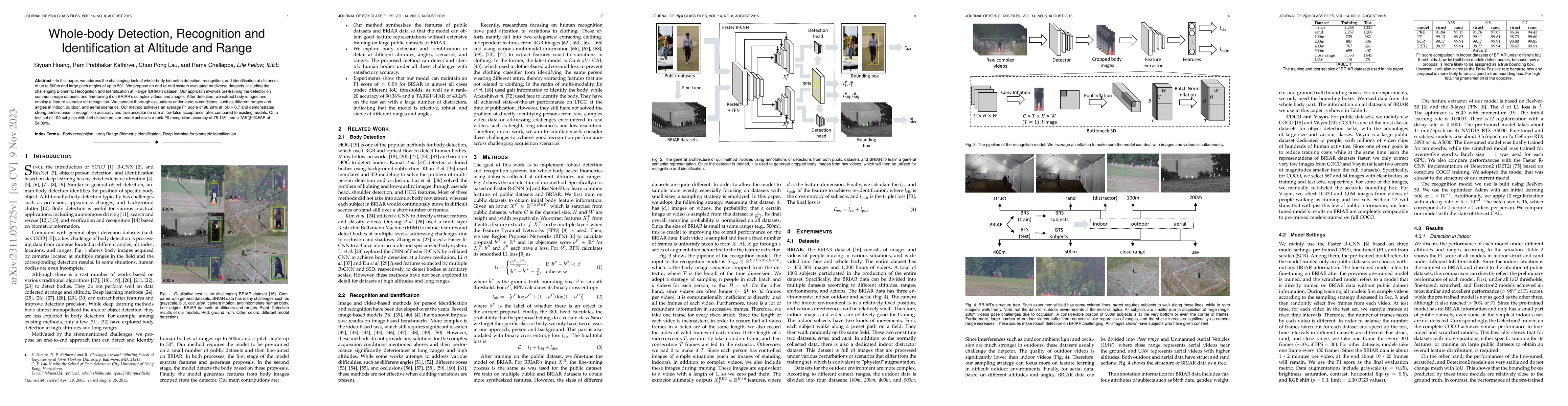 Thumbnail for Whole-body Detection, Recognition and Identification at Altitude and
  Range