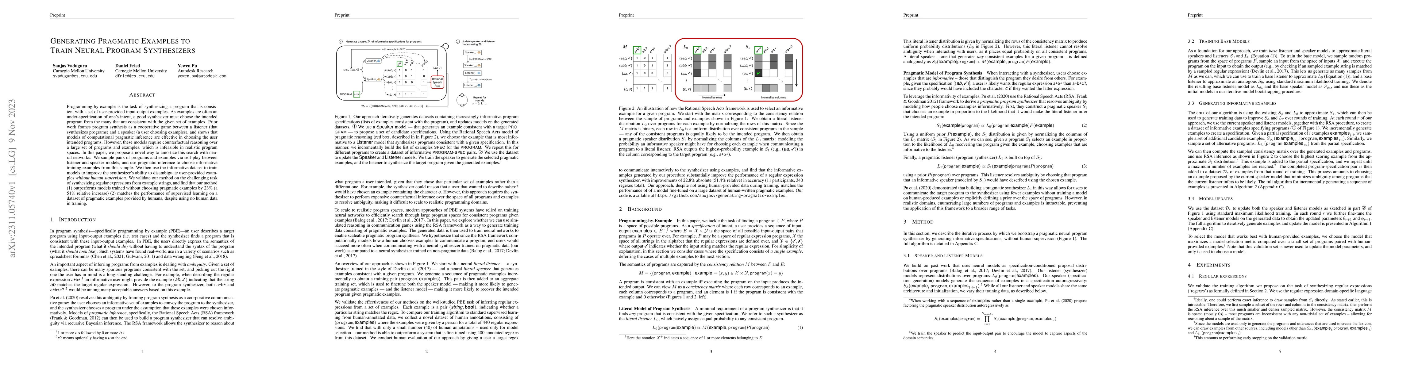 Thumbnail for Generating Pragmatic Examples to Train Neural Program Synthesizers