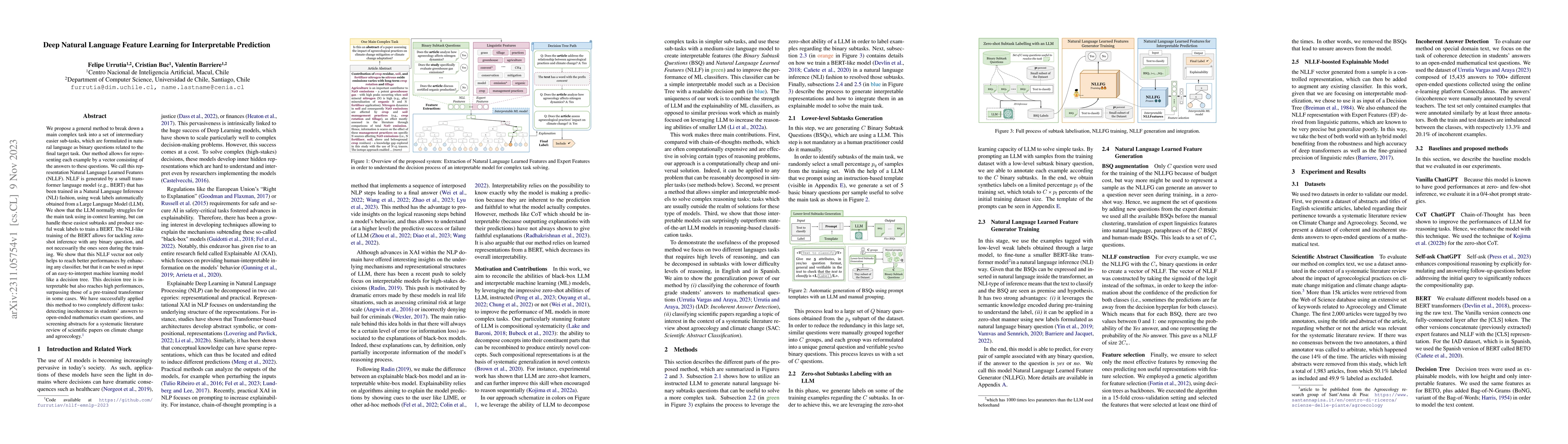 Thumbnail for Deep Natural Language Feature Learning for Interpretable Prediction