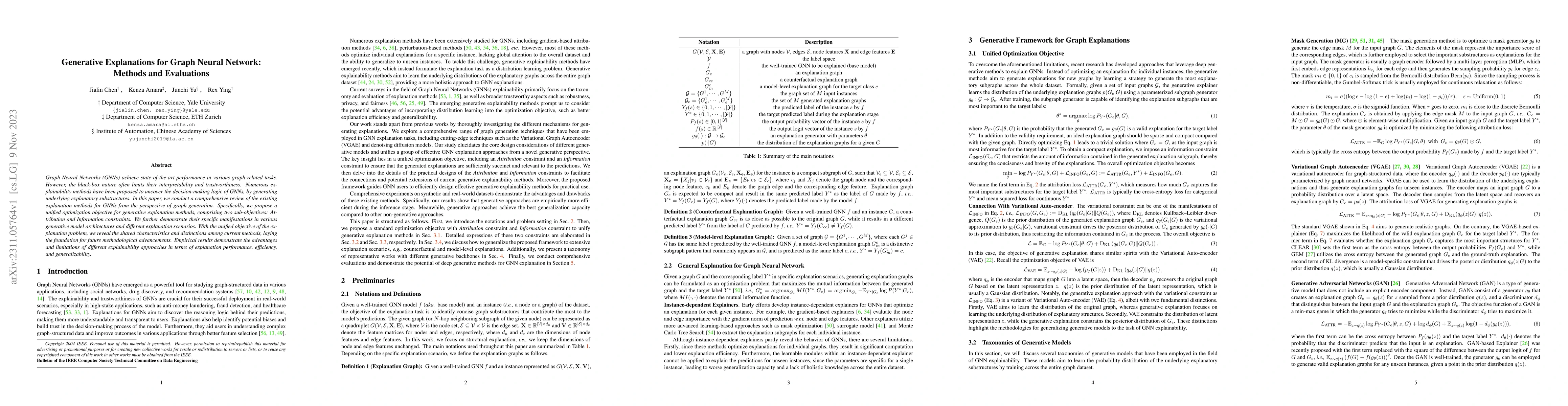Thumbnail for Generative Explanations for Graph Neural Network: Methods and
  Evaluations