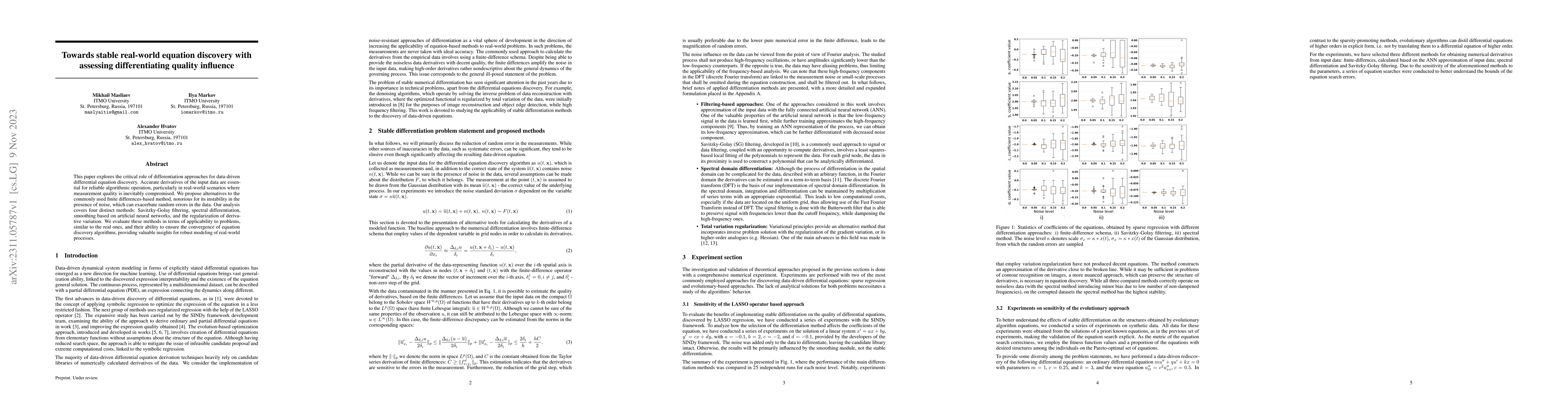 Thumbnail for Towards stable real-world equation discovery with assessing
  differentiating quality influence