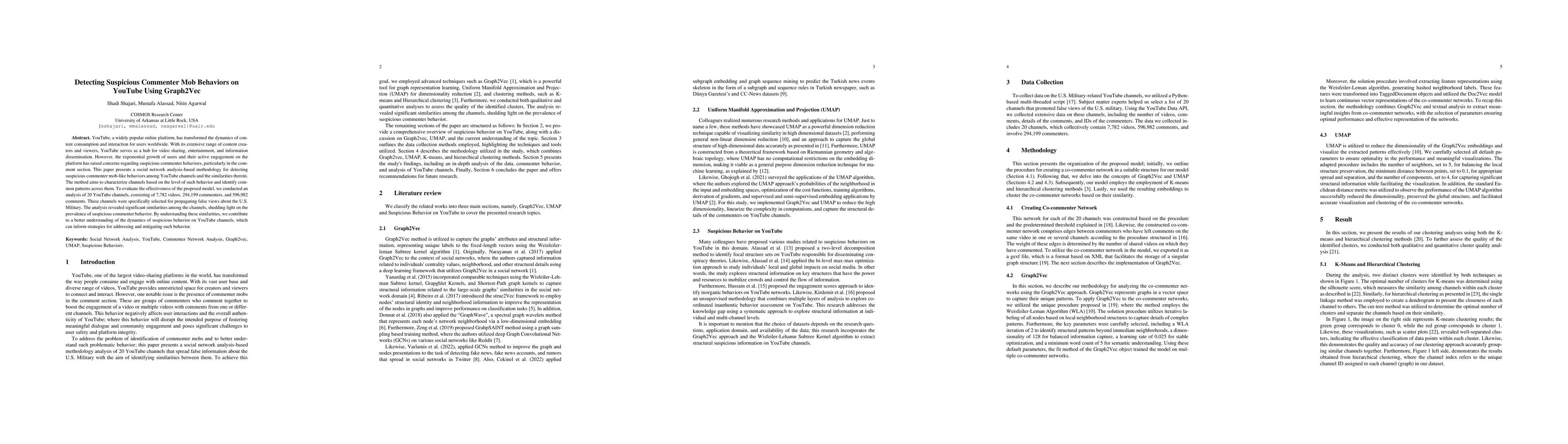 Thumbnail for Detecting Suspicious Commenter Mob Behaviors on YouTube Using Graph2Vec