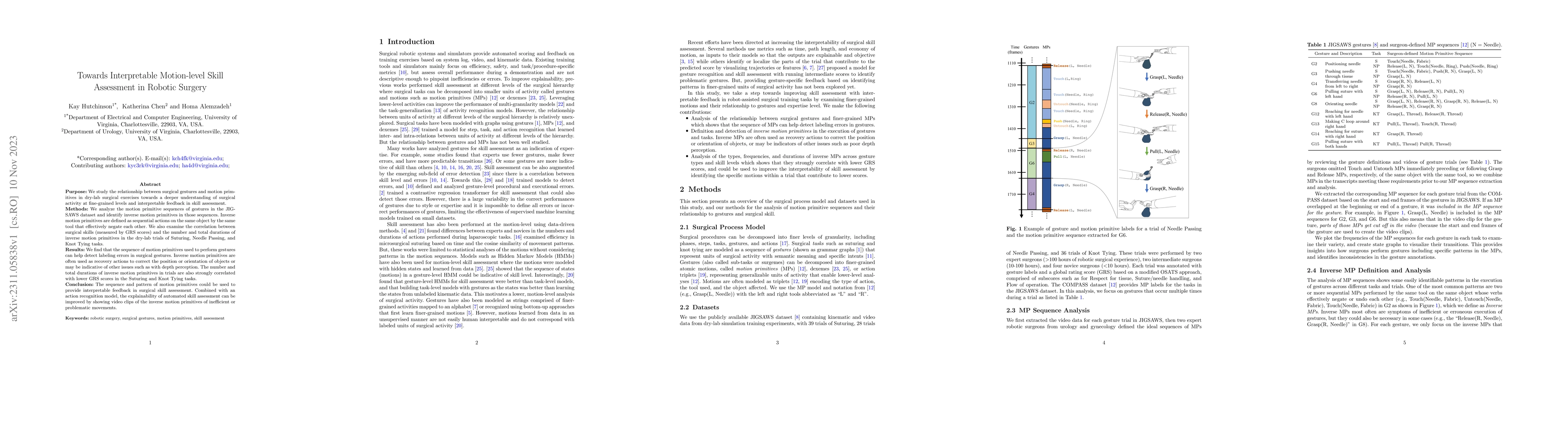 Thumbnail for Towards Interpretable Motion-level Skill Assessment in Robotic Surgery