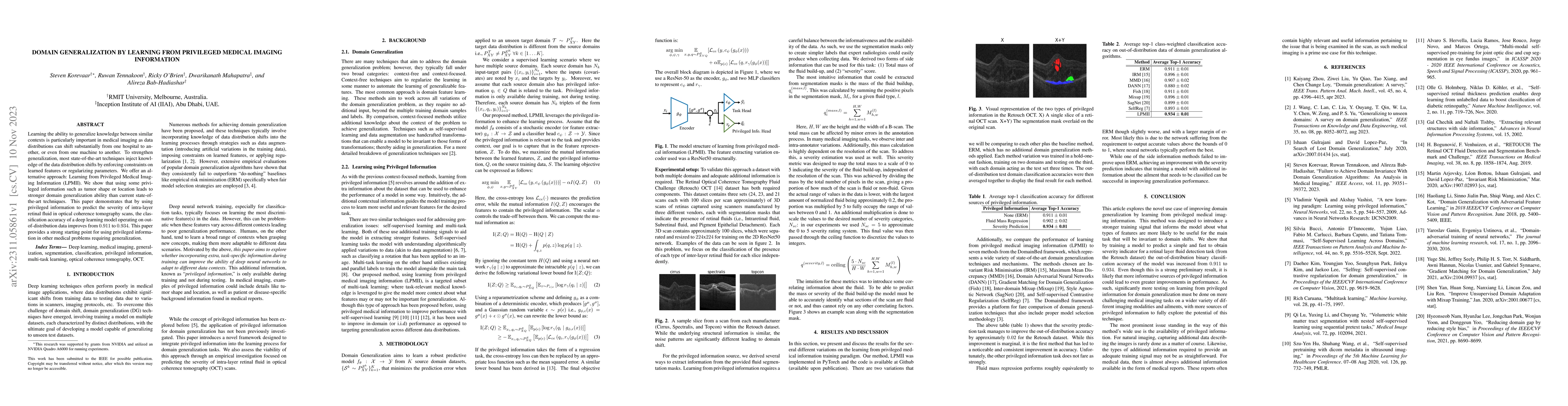 Thumbnail for Domain Generalization by Learning from Privileged Medical Imaging
  Information