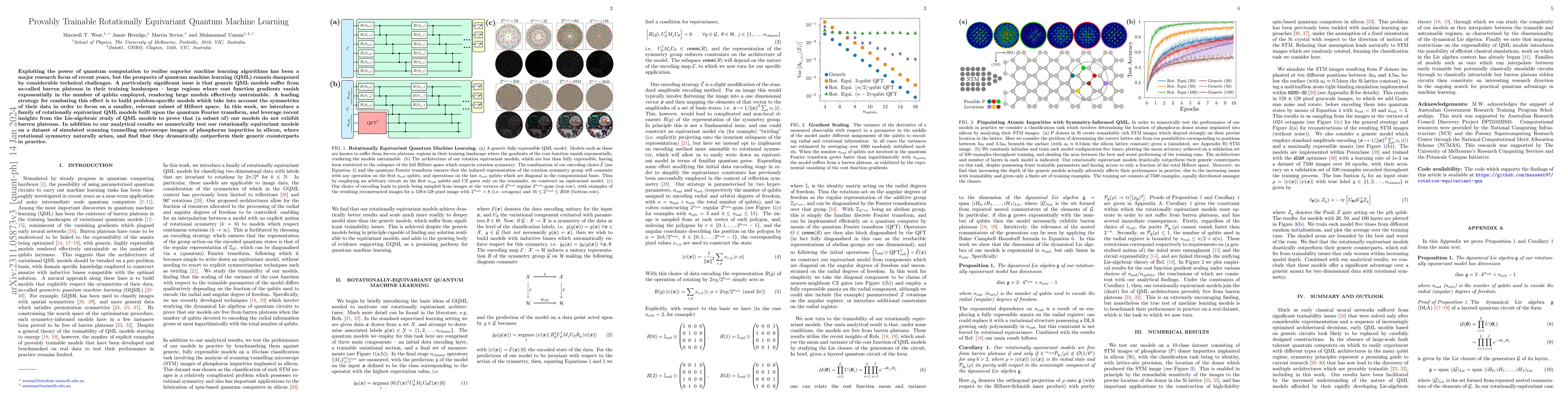 Thumbnail for Provably Trainable Rotationally Equivariant Quantum Machine Learning