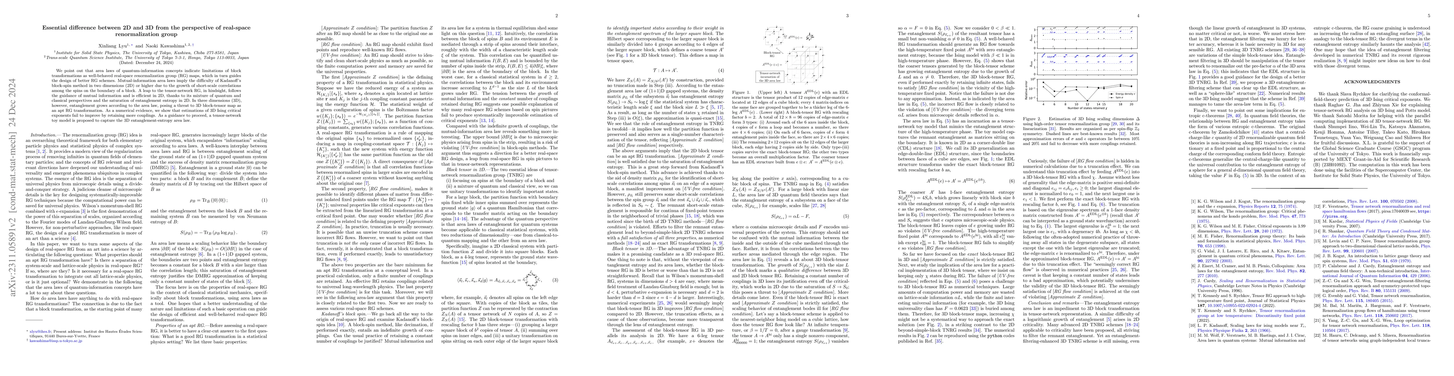 Thumbnail for Essential difference between 2D and 3D from the perspective of
  real-space renormalization group
