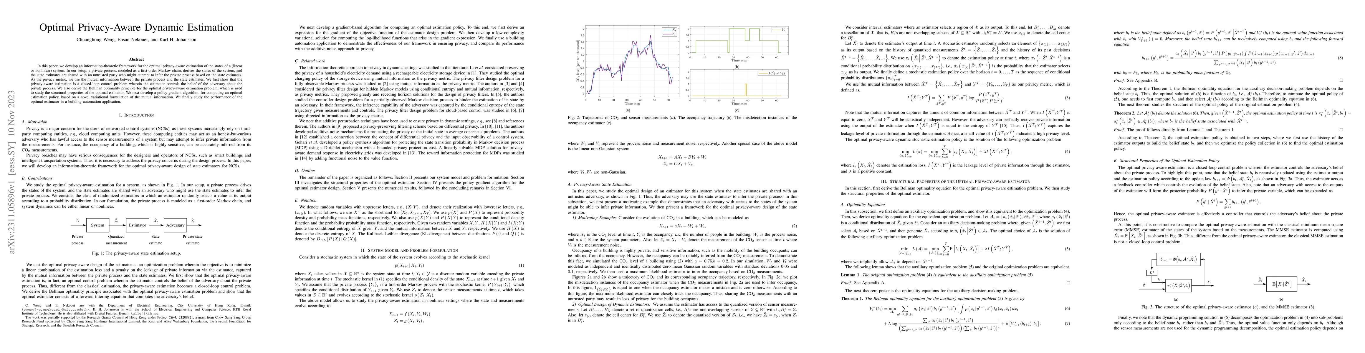 Thumbnail for Optimal Privacy-Aware Dynamic Estimation