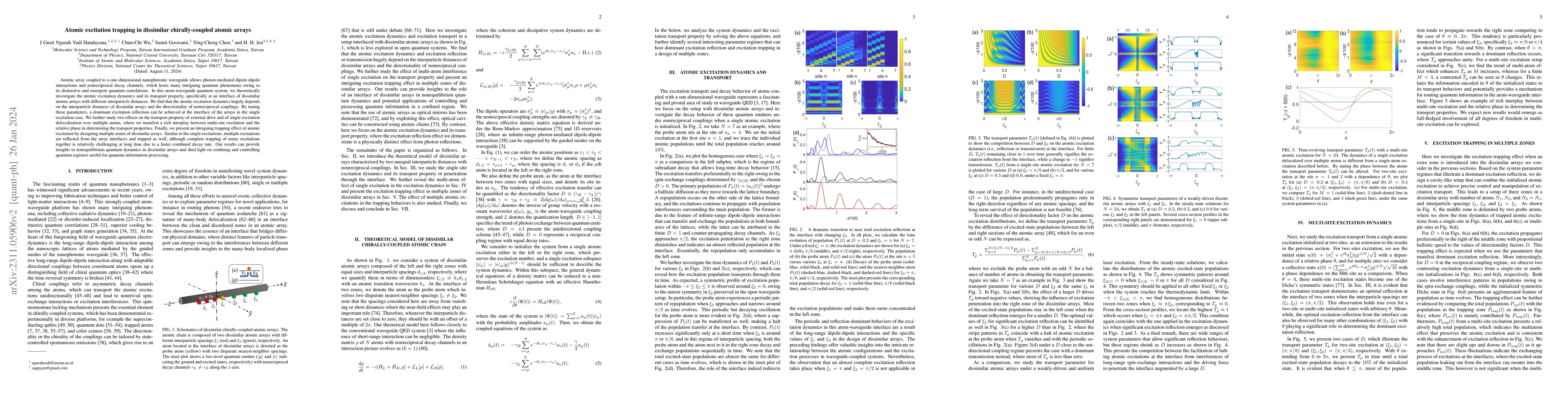 Thumbnail for Atomic excitation trapping in dissimilar chirally-coupled atomic arrays