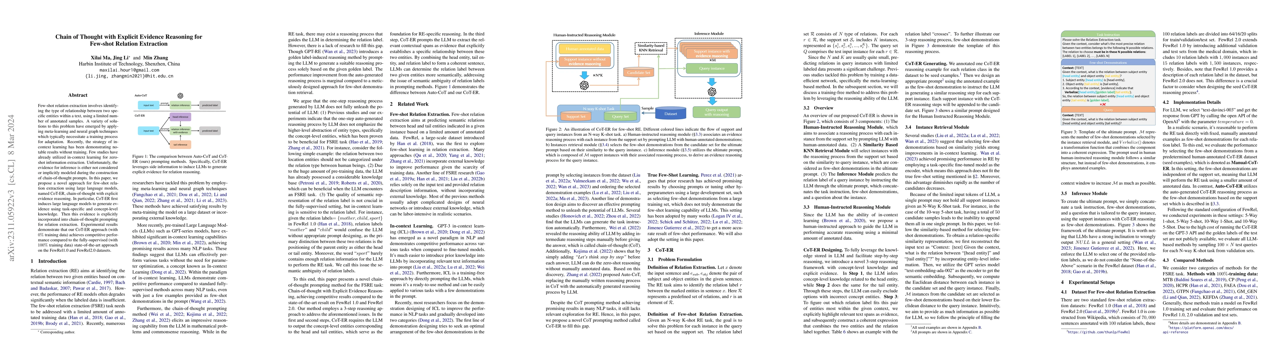 Thumbnail for Chain of Thought with Explicit Evidence Reasoning for Few-shot Relation
  Extraction