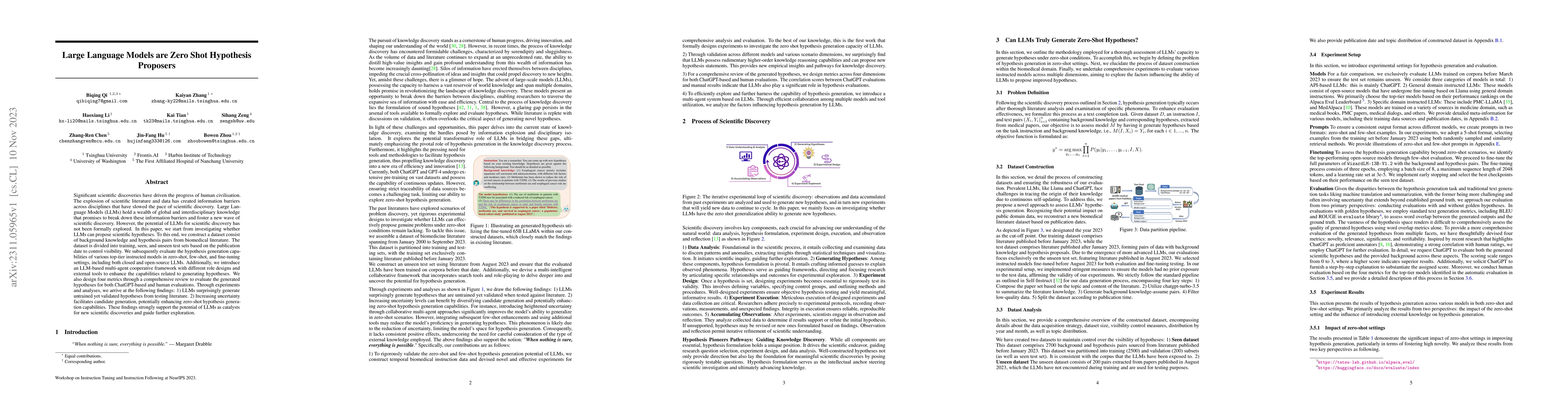 Thumbnail for Large Language Models are Zero Shot Hypothesis Proposers