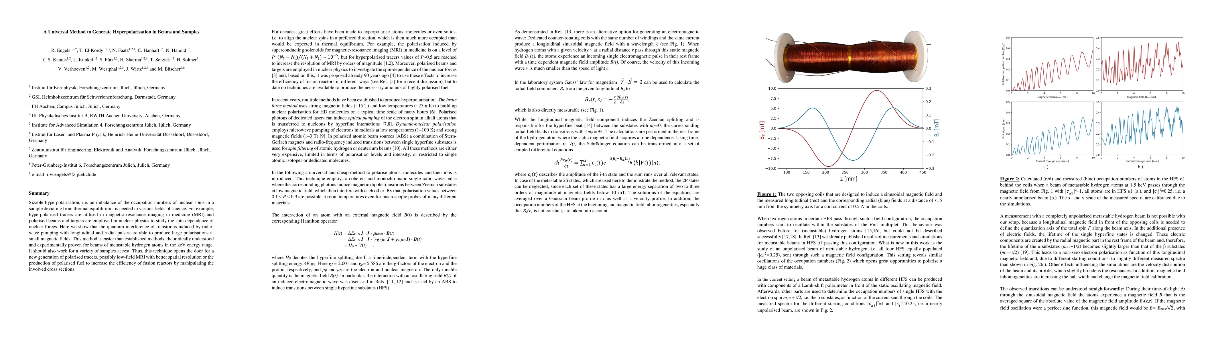 Thumbnail for A Universal Method to Generate Hyperpolarisation in Beams and Samples