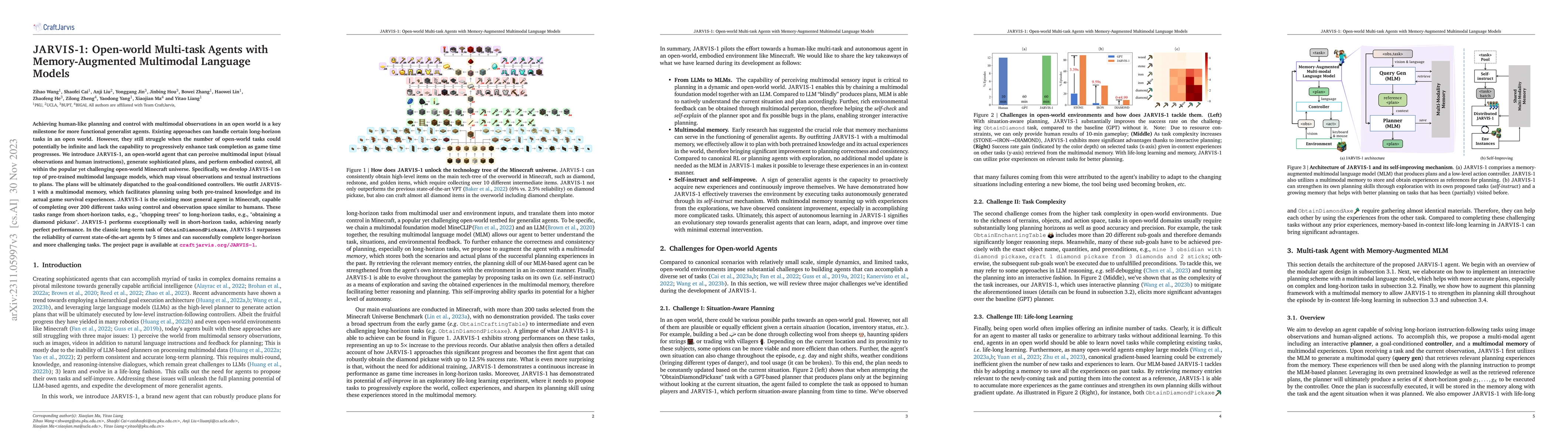 Thumbnail for JARVIS-1: Open-World Multi-task Agents with Memory-Augmented Multimodal
  Language Models