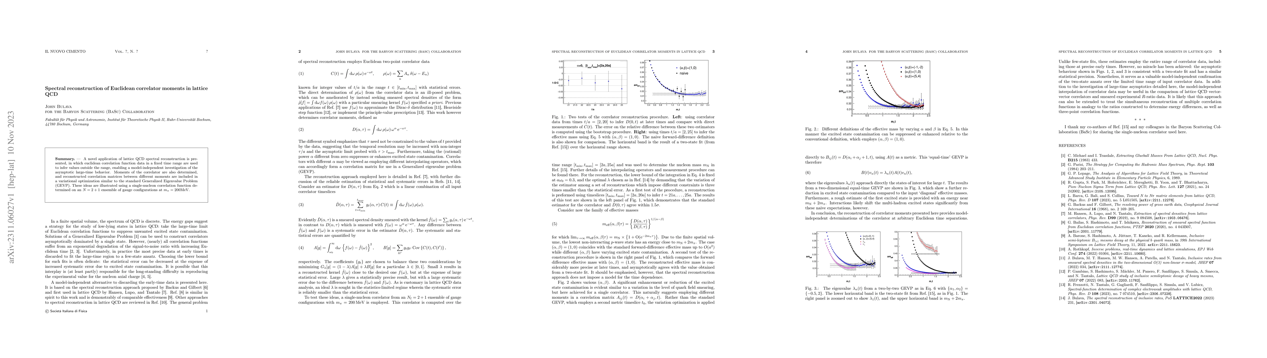 Thumbnail for Spectral reconstruction of Euclidean correlator moments in lattice QCD