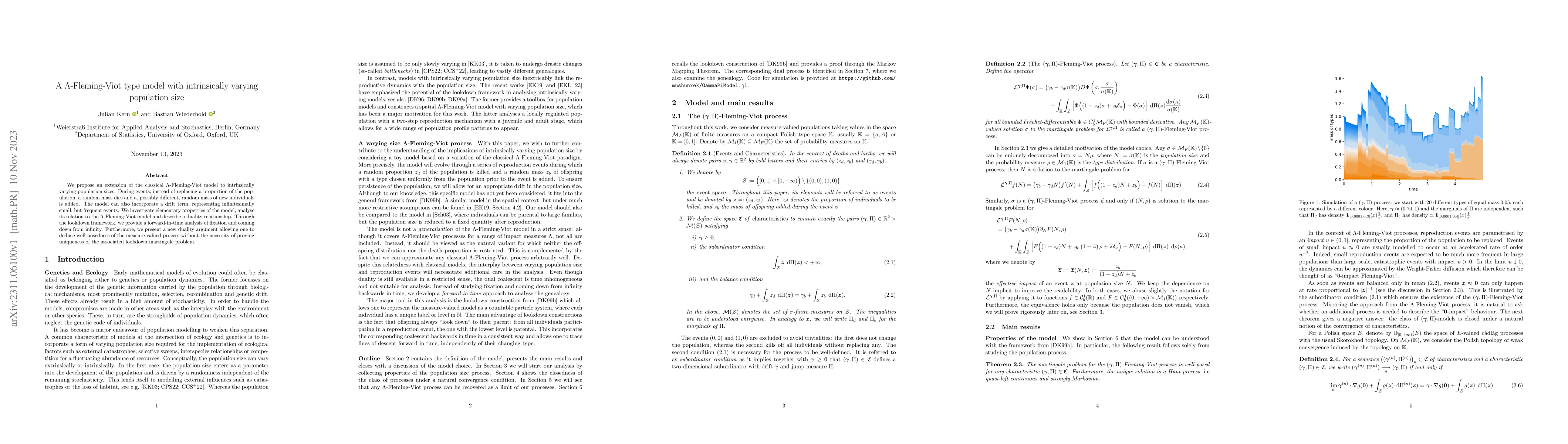 Thumbnail for A $\Lambda$-Fleming-Viot type model with intrinsically varying
  population size