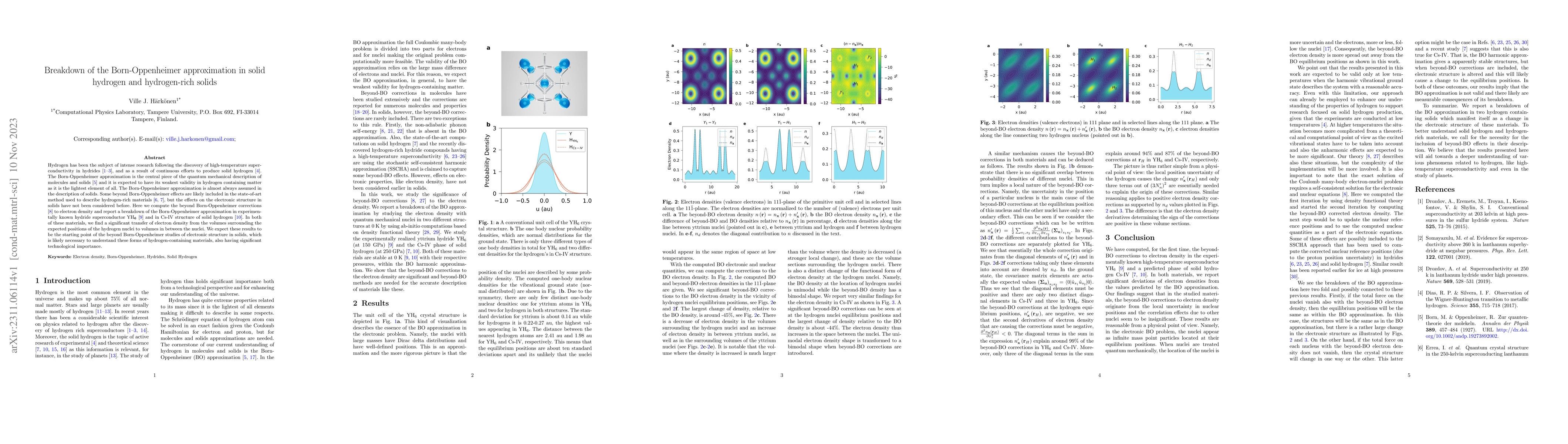 Thumbnail for Breakdown of the Born-Oppenheimer approximation in solid hydrogen and
  hydrogen-rich solids