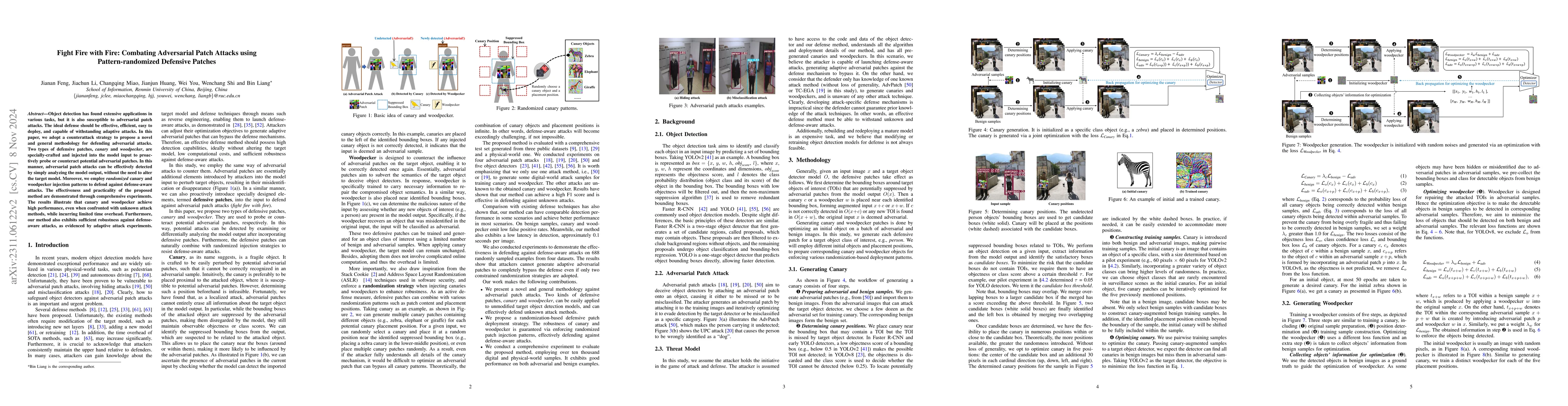 Thumbnail for Fight Fire with Fire: Combating Adversarial Patch Attacks using
  Pattern-randomized Defensive Patches