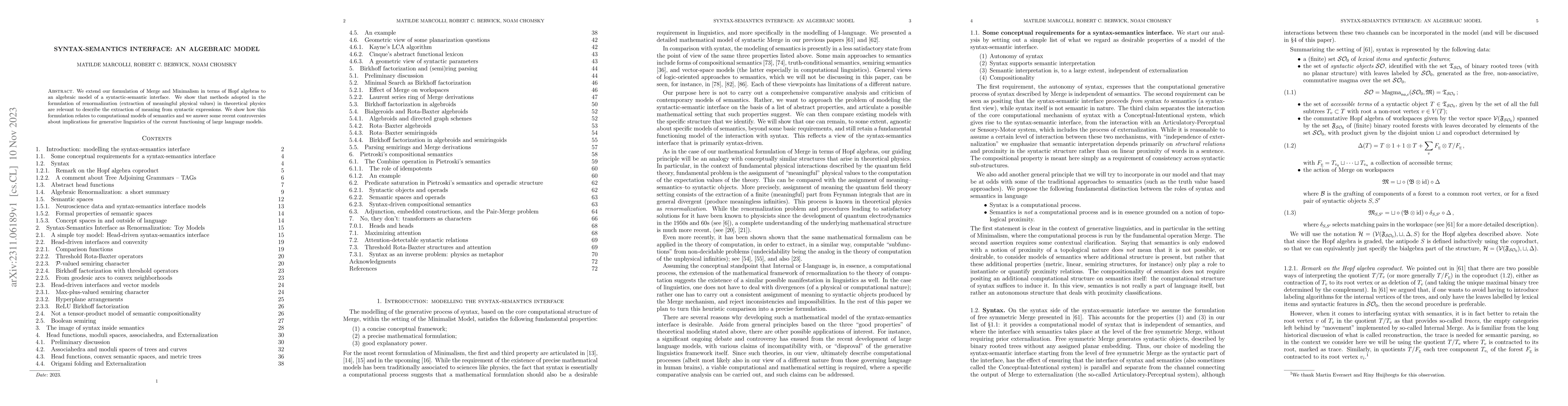 Thumbnail for Syntax-semantics interface: an algebraic model