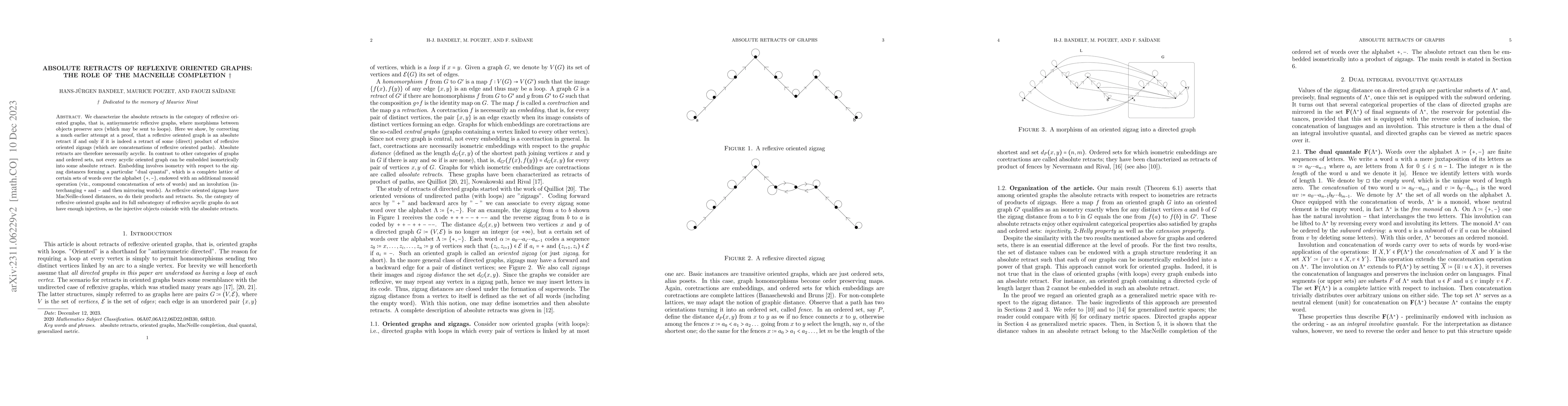 Thumbnail for Absolute retracts of reflexive oriented graphs: the role of the
  MacNeille completion