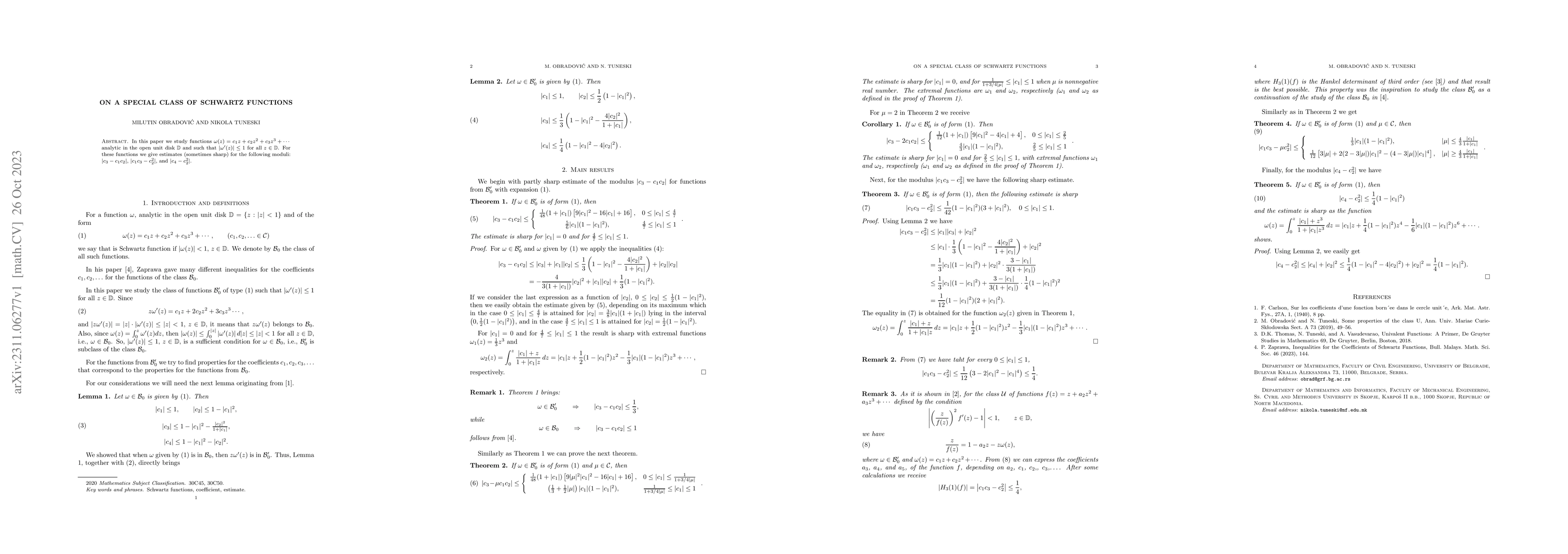 Thumbnail for On a special class of Schwartz functions