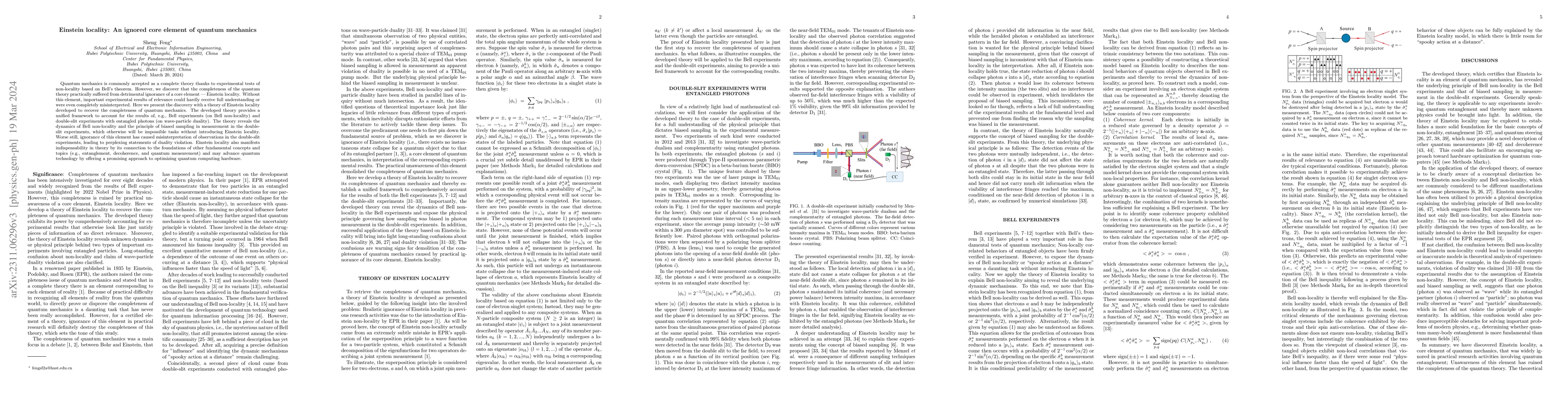 Thumbnail for Einstein locality: An ignored core element of quantum mechanics