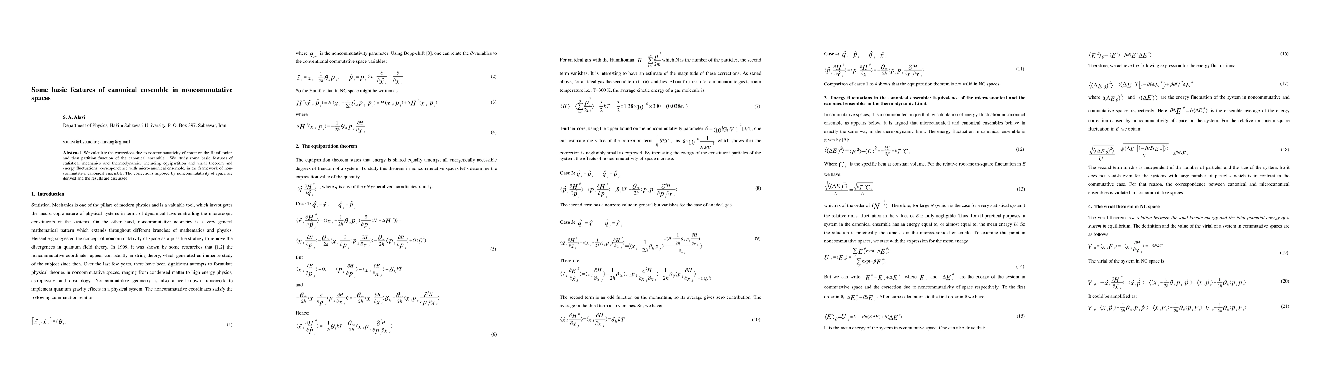 Thumbnail for Some basic features of canonical ensemble in noncommutative spaces